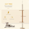 Pawhut 100" Floor To Ceiling Cat Tree W/ 3 Perches Activity Center For Kittens Cat Tower Furniture, |Pawhut 100" Arbre A Chat Du Sol Au Plafond Avec 3 Perchoirs Centre D'activites Pour Chatons, Marron