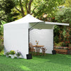 Outsunny 10' X 10' Pop Up Canopy Tent With Awning And Sidewalls, Upf50+