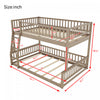 Sabrina Full Xl Over Queen Solid Wood Convertible Design Bunk Bed With Ladder - Walnut | Sabrina – Lit Superpose Convertible En Bois Massif, Format Full Xl Sur Queen Avec Echelle - Noyer