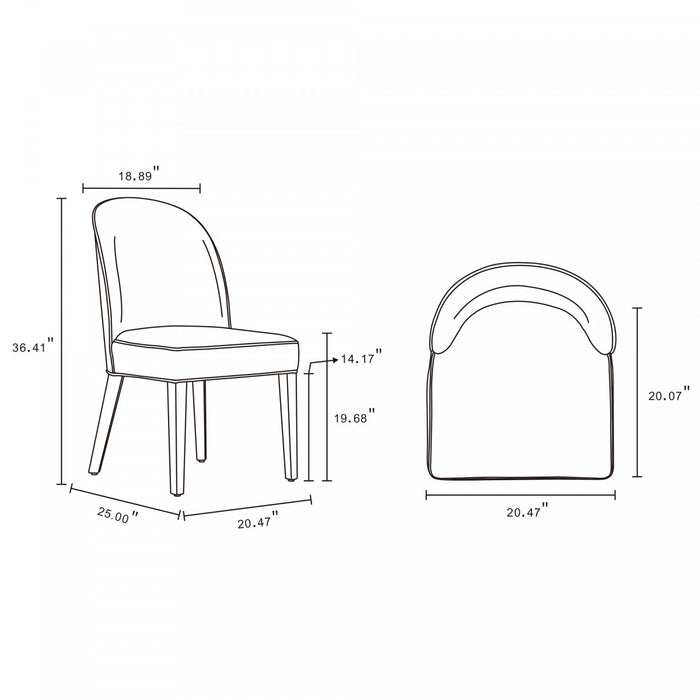 Hillman Modern 8-Piece Dining Chair Set in Blue