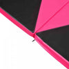 Soozier Folding Gymnastics Mat, Portable Exercise Pad for Yoga MMA, 4 Panels, Pink Black, 4'x10'x2"