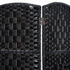 Homcom Double Hinged Woven Wicker Room Divider And Privacy Screens|Homcom Separateur De Piece En Osier Tisse A Double Charniere