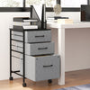 Vinsetto Mobile File Cabinet With Drawers, Hanging Bars For Letter|Vinsetto Classeur Mobile Avec Tiroirs Avec Barres De Suspension