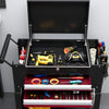 Homcom Rolling Tool Cart 330 Lbs Steel Utility Cart With Drawers Black|Homcom Chariot A Outils Roulant 330 Lb Chariot Utilitaire Avec Tiroirs Noir