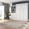 Bestar Versatile Queen Murphy Bed and Closet Organizer with Drawers (103 W) - White|Grand lit escamotable Versatile de Bestar de 103 po (L) avec organisateur de garde-robe et tiroirs - blanc