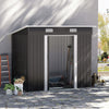 Outsunny Outdoor Storage Shed, Garden Shed With Lockable Doors, Black