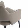 Tremont Modern Metal Vegan Leather Armchair in Taupe | Fauteuil moderne Tremont en metal et cuir vegetalien taupe