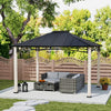 Outsunny 10' X 12' Hardtop Gazebo With Metal Roof, Wood Grain Frame