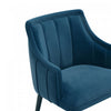 Eda Modern Wood Armchair in Midnight Blue Dining Chair | Fauteuil moderne Eda en bois avec accoudoirs, bleu minuit
