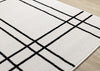 Covington Grey White Checkered Pattern Rug, 7'10" x 10'6" Indoor Area Rug | Tapis Covington a carreaux gris et blanc, 7'10" x 10'6"