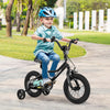 Costway 12" Kids Training Bike With Removable Training Wheels Pneumatic Tires Black