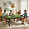Soozier 72" Folding Poker Table, Portable 8 Player Blackjack Table, Green