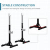 Soozier 2-Piece Adjustable Squat Rack for Home Gym Strength Training, Black