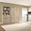 Bestar Pur Full Murphy Unit with Drawers 95-Inch Wall Bed - Rustic Brown|Lit double escamotable mural Pur de Bestar de 95 po avec tiroirs - brun rustique