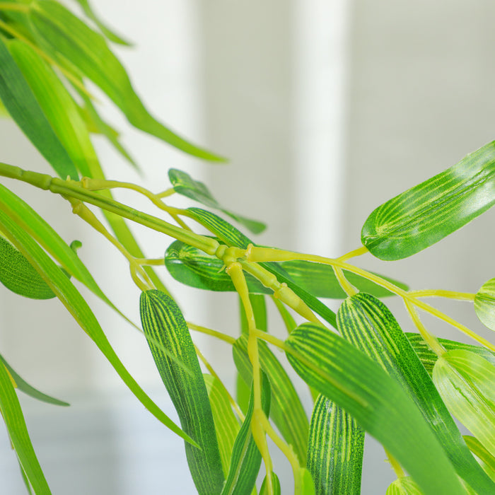 Outsunny Artificial Bamboo Tree, 5ft Fake Decorative Plant in Nursery Pot