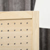 HOMCOM 4.7' 3 Panel Room Divider with Pegboard Display for Indoor