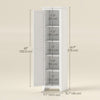 HOMCOM 67" Kitchen Pantry, Storage Cabinet with Barn Door, White