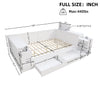 Mason Daybed with Headboard Storage and Multifunctional Storage Bed Frame,Full Size,White | Banquette-lit Mason avec tete de lit de rangement et cadre de lit multifonctionnel avec rangement, taille full, blanc