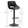 HOMCOM Bar Stools Set of 2 Swivel Adjustable Counter Height Barstools