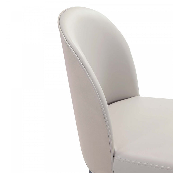 Hillman Modern Wood Upholstered Dining Chair in Light Gray - Set of 2
