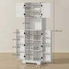 HOMCOM 71.5" Tall Pantry Cabinet, Kitchen Cupboard with Spice Racks, White