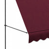 Outsunny 6.5' X 4' Retractable Awning, Freestanding & Non-screw, Wine Red|Outsunny Auvent Retractable 6.5' X 4', Autoportant Et Sans Vis, Rouge Vin