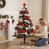 HOMCOM 5ft Prelit Chri stmas Tree Spruce with 8 Modes, 450 Tips, 150 LEDs