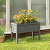 Outsunny Raised Garden Bed with Drainage Holes, Grey