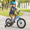 Costway 18" Kids Training Bike With Removable Training Wheels Pneumatic Tires Navy