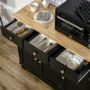 HOMCOM Coffee Bar Cabine, Kitchen Cabinet with Drawers, Black