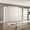 Bestar Pur Queen Murphy Bed with Closet Storage Cabinets (115 W) - White|Grand lit escamotable Pur de Bestar de 115 po (L) avec armoires de rangement - blanc