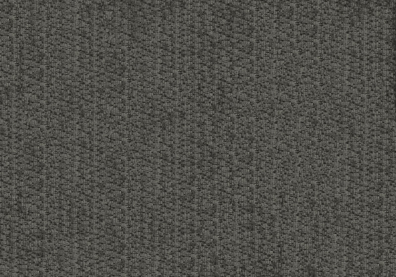Upholstered Sofa Sectional, 86\" Wide, Grey Fabric, Black Metal Legs Sectional