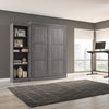Bestar Pur Queen Murphy Bed with Shelving Unit 90-Inch Wall Bed|Grand lit escamotable mural Pur de Bestar de 90 po avec tablettes