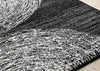 Florence Black Grey White Tree Ring Design Rug, 6'7" x 9'6" Indoor Area Rug | Tapis Florence noir, gris et blanc a motif d'anneaux d'arbre, 6'7" x 9'6"