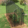 Outsunny 4' X 8' Plant Protection Tent Crop Cage With Door, Black|Outsunny Cage De Culture, Tente De Protection Des Plantes De 4' X 8', Noir