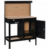 Homcom Garage Workbench With Storage Drawer, Peg Board, Lockable Cabinet|Homcom Etabli De Garage Avec Tiroir De Rangement, Armoire Verrouillable