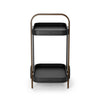 Umbra Modern Bellwood Steel Bar & Storage Cart - Black and Walnut|Chariot-bar et de rangement moderne Bellwood de Umbra en acier - noir et noyer