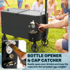 Outsunny Outdoor Patio Cooler Cart, Rolling Ice Chest with Wheels, Black
