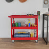 Durhand 3 Tier Rolling Tool Cart, 330 Lbs Capacity Utility Cart, Red|Durhand Chariot A Outils Roulant A 3 Niveaux, Capacite De 330 Lb, Rouge