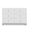 Storkcraft California 6 Drawer Dresser - White/Driftwood