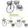 Costway Tricycle Plant Stand Flower Pot Cart Holder Parisian Style Displaying