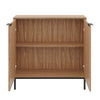 Nordika Slim 2-Door Storage Console Accent Cabinet - Light Walnut | Armoire décorative de rangement mince Nordika à 2 portes - noyer clair