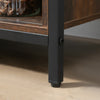 HOMCOM Industrial Sideboard Buffet Cabinet with Barn Doors Rustic Brown