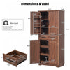 Fabian 72" Adjustable Shelves Pantry Cabinet With Pull-out Organizers -Brown | Armoire De Rangement Fabian 72" Avec Etageres Reglables Et Organiseurs Coulissants - Marron