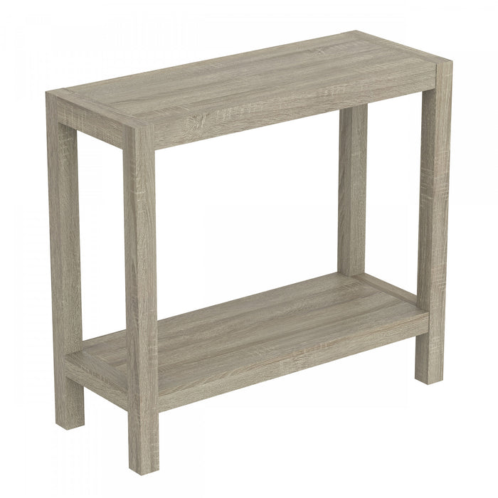 26” Console Table With One Shelf - Dark Taupe