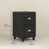 HOMCOM Lockable 2 Drawer File Cabinet with Hanging Bars for A4 and Letter