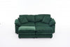 Liam 84.6" Comfortable Cloud Modular Sofa with Corduroy Upholstered,Green  | Liam Canape modulaire confortable Cloud 84,6" avec revetement en velours cotele, Vert