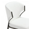 Kirsten Modern Metal Vegan Leather Dining Chair in White - Set of 2 Armoire | Chaise de salle a manger moderne en metal et cuir vegetalien Kirsten, blanc - Lot de 2