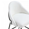 Gracie Modern Metal Upholstered Counter Stool in White and Black - Set of 2 | Tabouret de comptoir moderne en metal et tissu Gracie, blanc et noir - Lot de 2