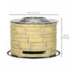 Outsunny Smokeless Fire Pit With Mat, 20" Firepit, Magnesium Oxide, Yellow|Outsunny Foyer Sans Fumee Avec Tapis, 20" Firepit, Oxyde De Magnesium